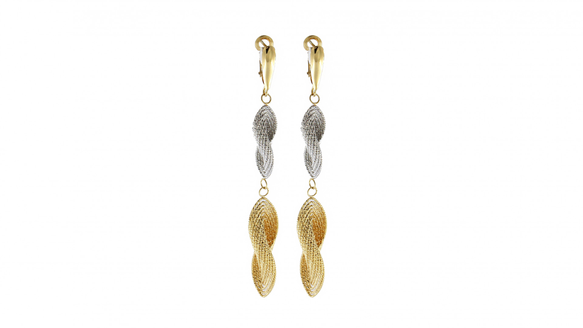 golden and silver earrings