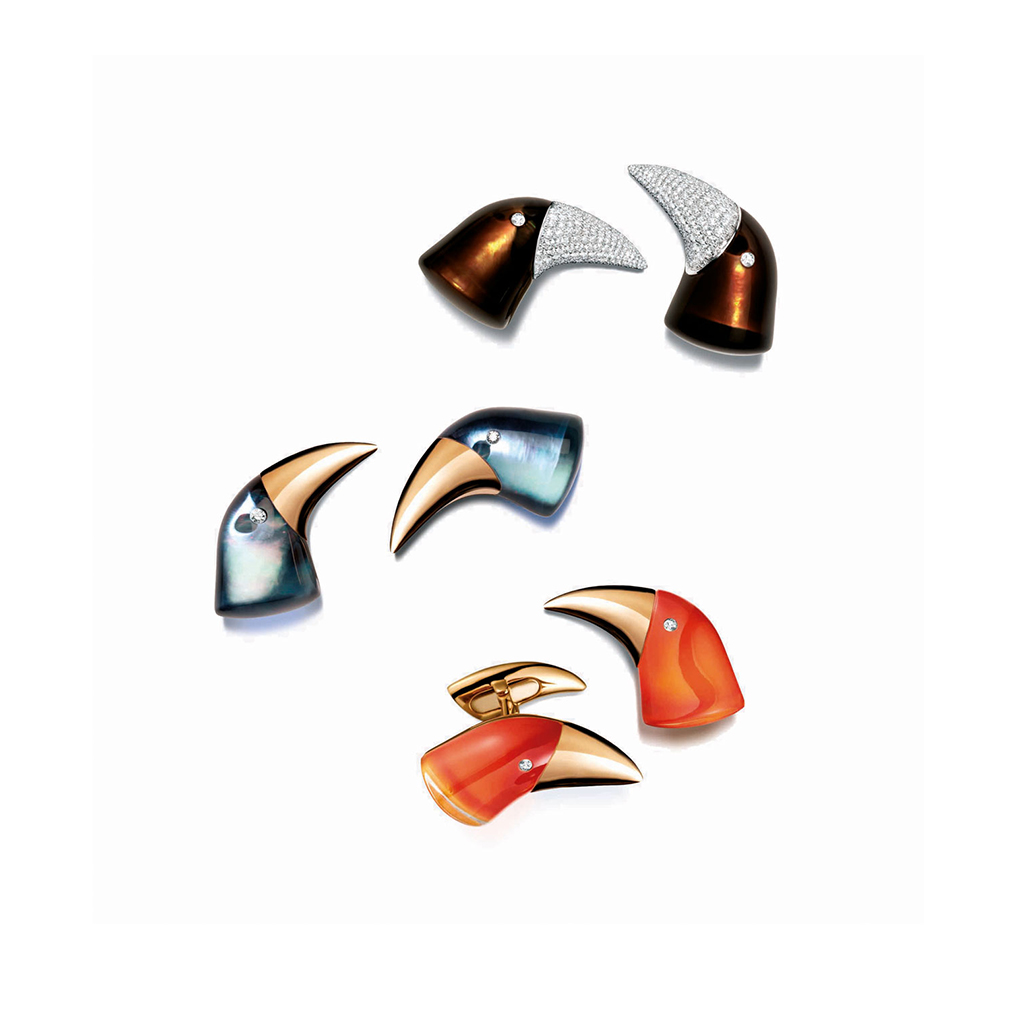 toucan precious earrings set