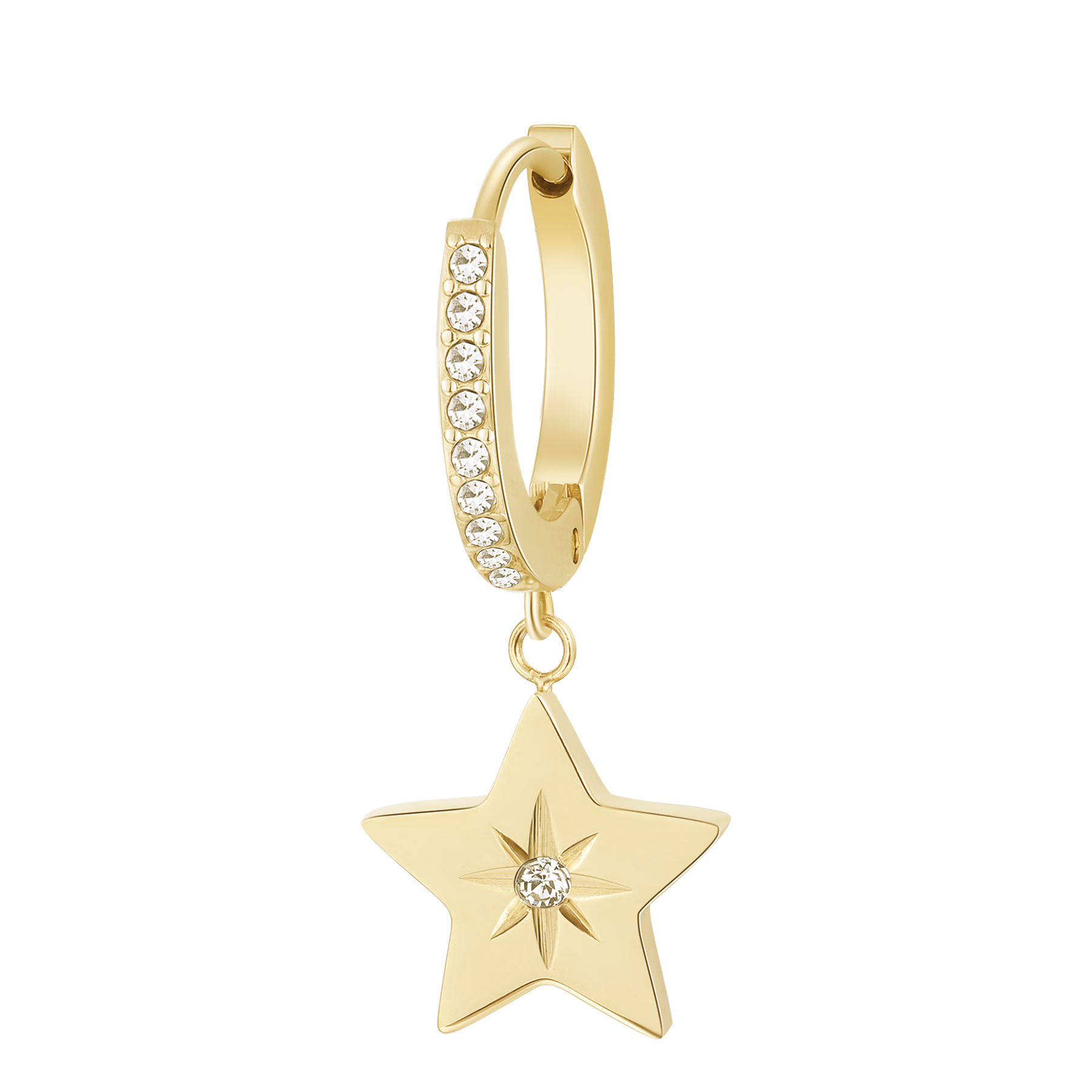 gold star earring