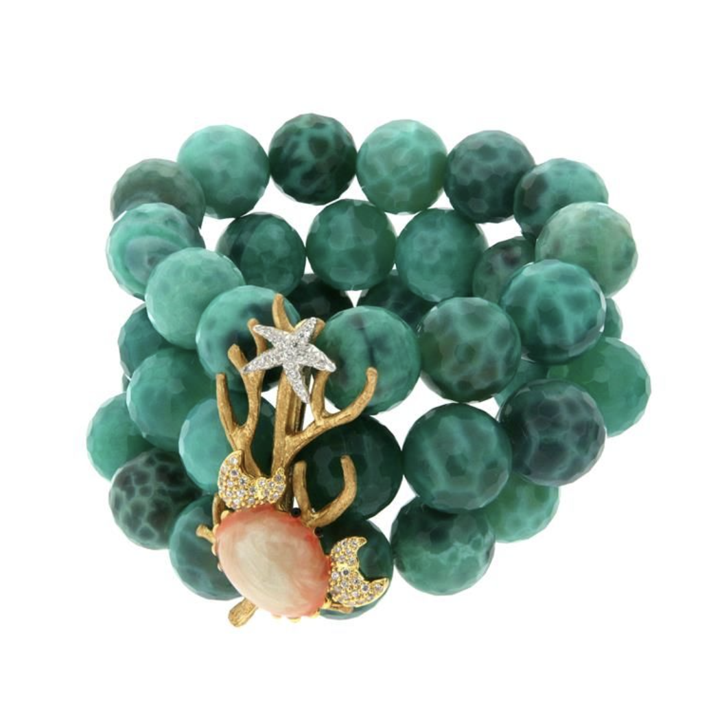 emerald and gold bracelet